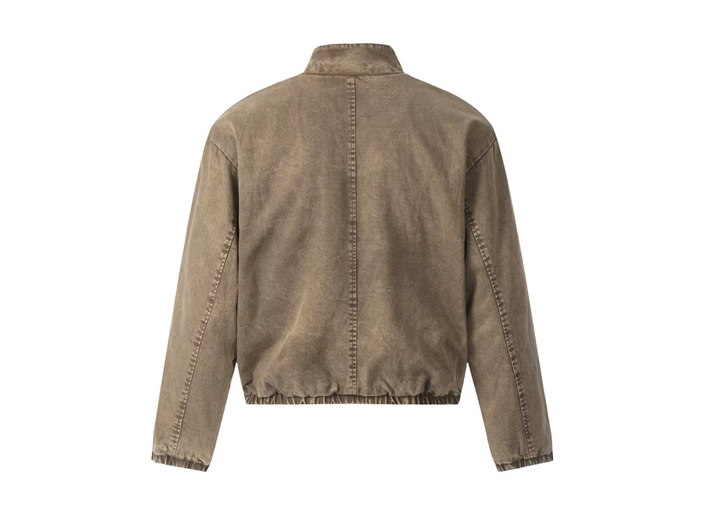 Mid Camel Denim Bomber