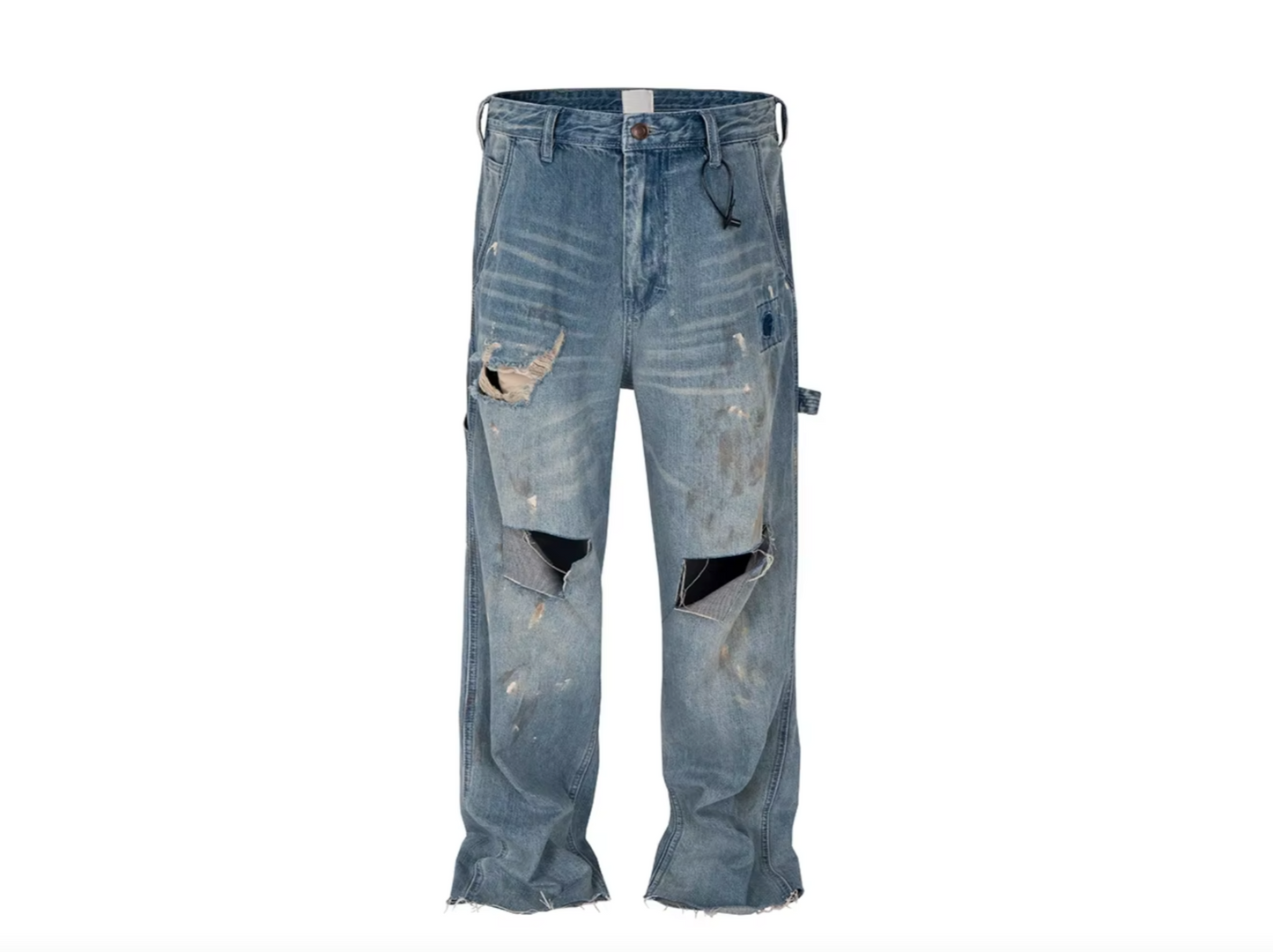 Baggy Destroy Denim Worker Jeans