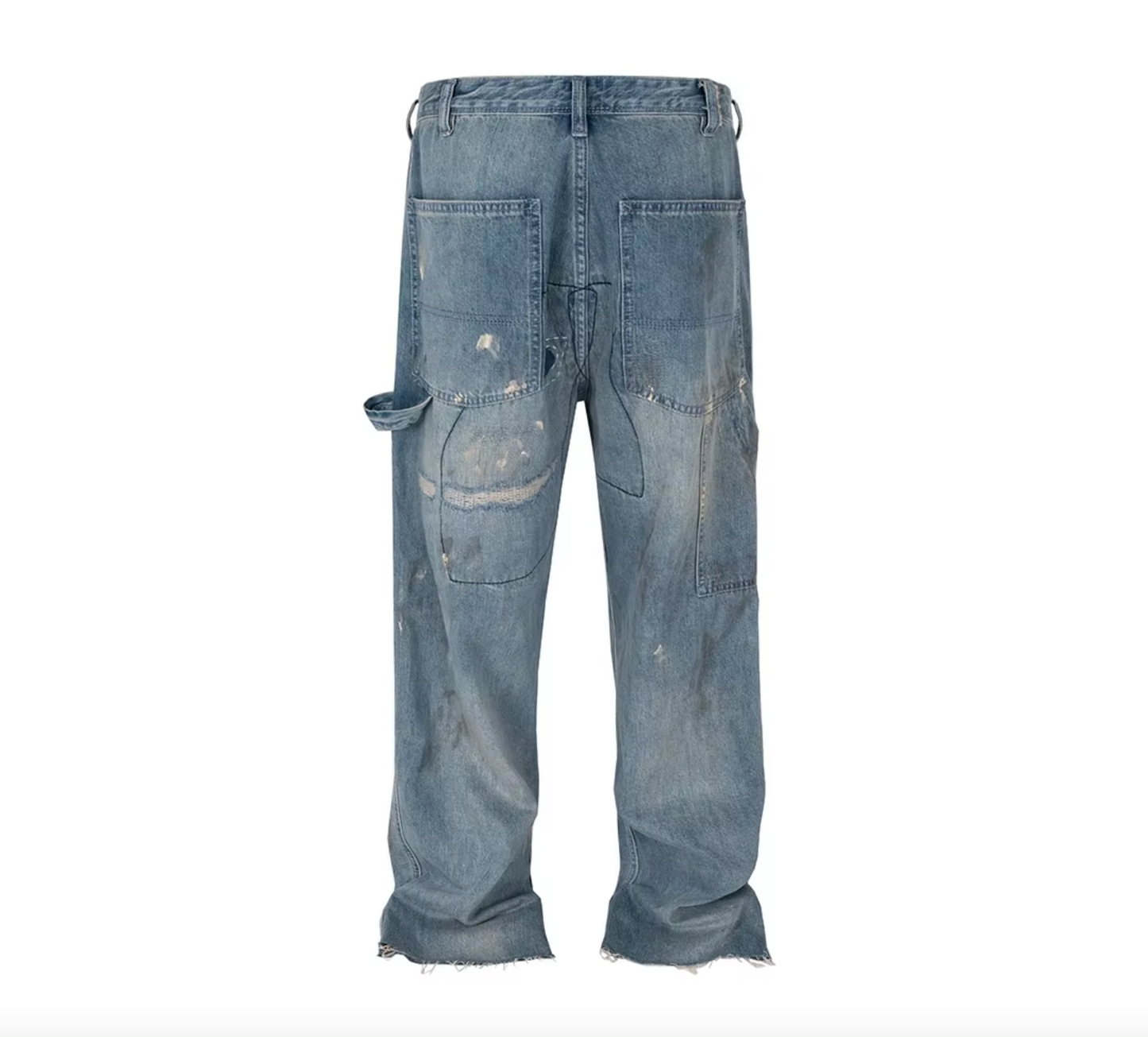 Baggy Destroy Denim Worker Jeans
