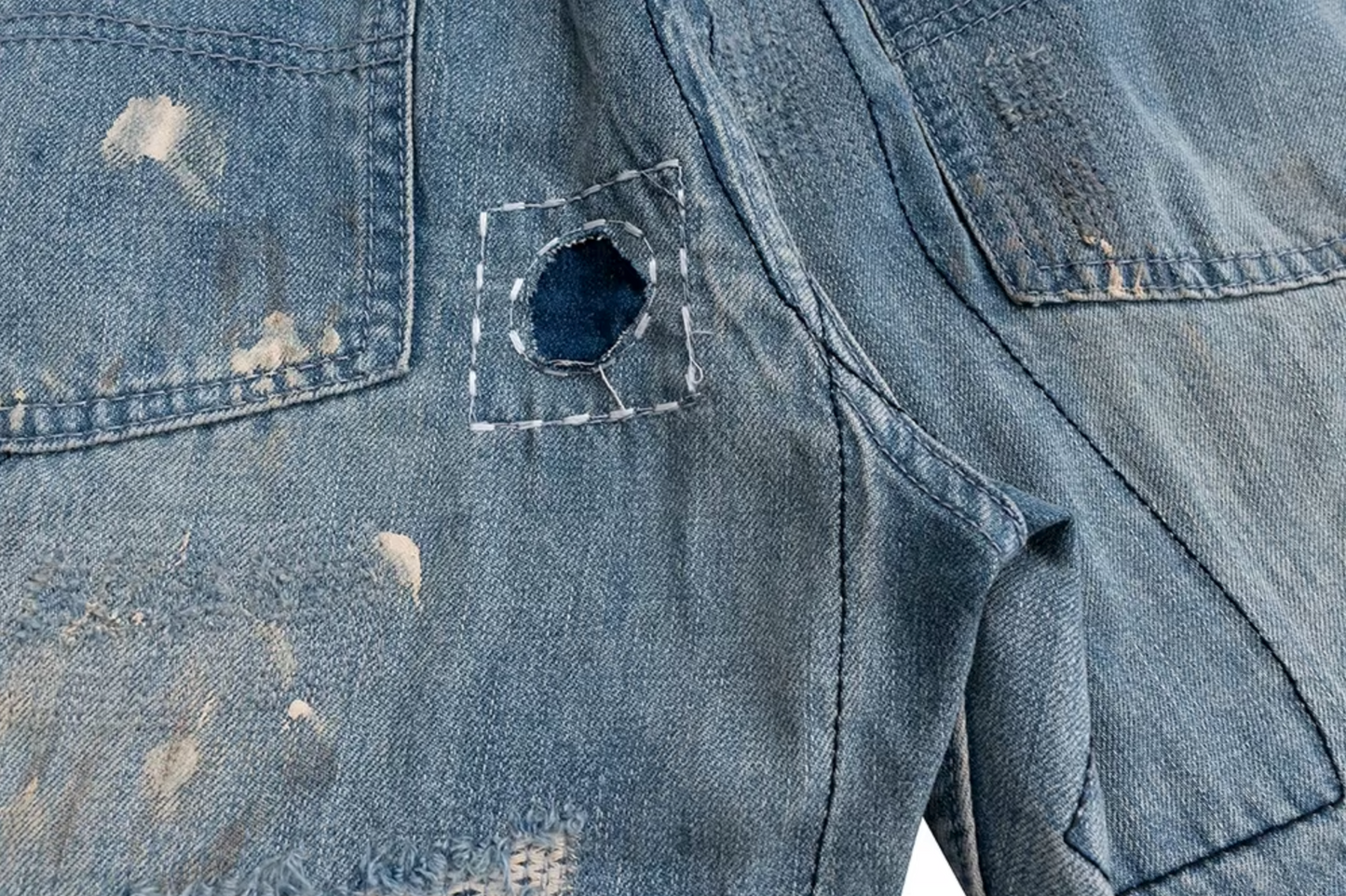 Baggy Destroy Denim Worker Jeans